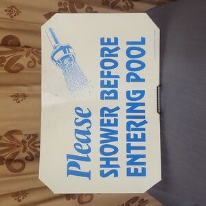 Vtg 1994 Pool Signage